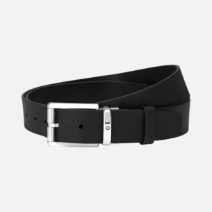 Cinto Montblanc Black 35 mm leather belt