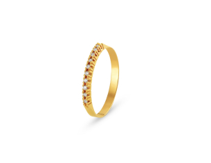 Anel em Ouro Amarelo 18K com Diamantes  