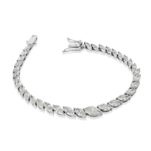 Pulseira Riviera em Ouro Branco 18K com Diamantes