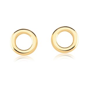 Brinco argola de frente Ouro Amarelo 18K 