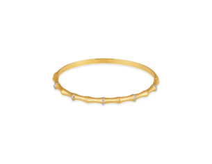 Pulseira Bambu em Ouro Amarelo 18K com Diamantes