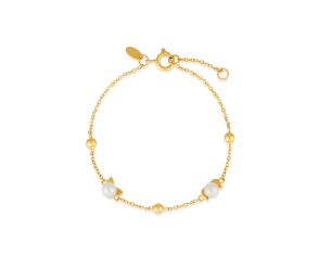 Pulseira Infantil em Ouro Amarelo 18K com Péloras 