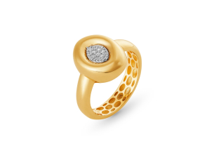 Anel em Ouro Amarelo 18K com Diamantes