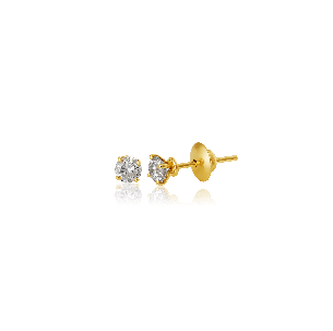 Brinco em Ouro Amarelo 18K com Diamantes  