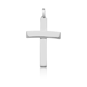 Pingente crucifixo Ouro Branco - 18K