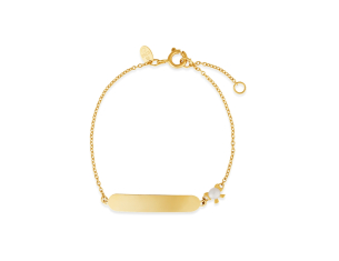 Pulseira Infantil em Ouro Amarelo 18k com Pérola