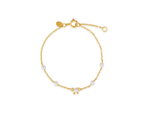 Pulseira Infantil em Ouro Amarelo 18k com Pérolas