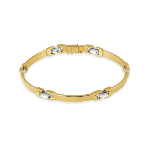 Pulseira em Ouro Amarelo e Ouro Branco 18k